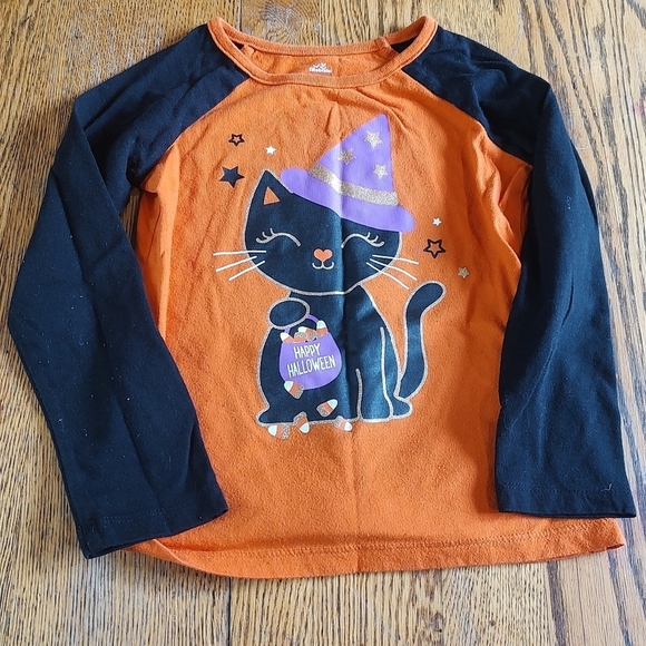 Toddler Girls Halloween Cat Long Sleeve Size 4T - Picture 1 of 3